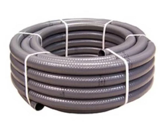 Aquastar Grey 50mm PVC Flexible Swimming Pool Pipe