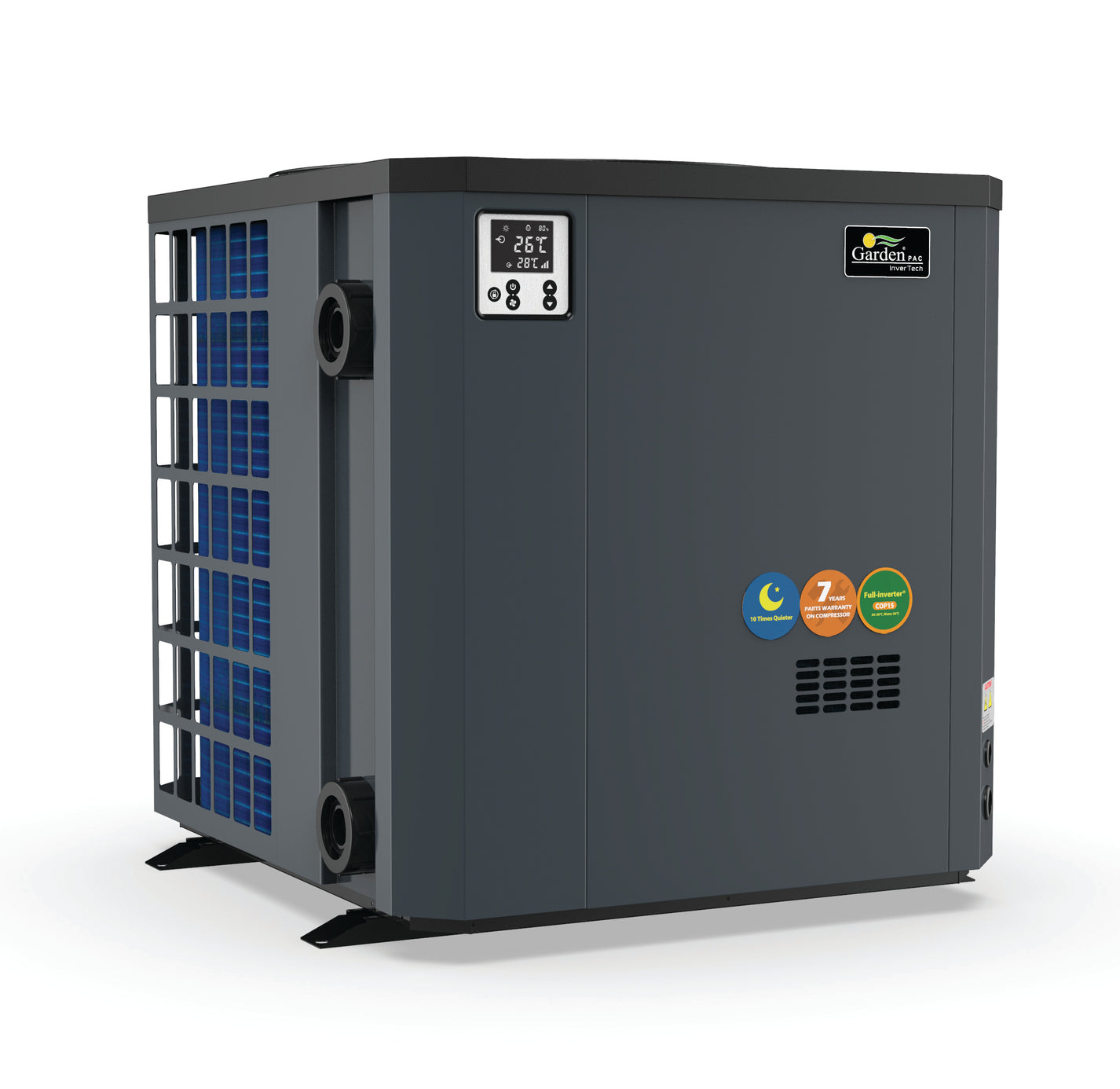 Garden Pac Vertical Invertech Heat Pump With WiFi Empire Pool Supplies