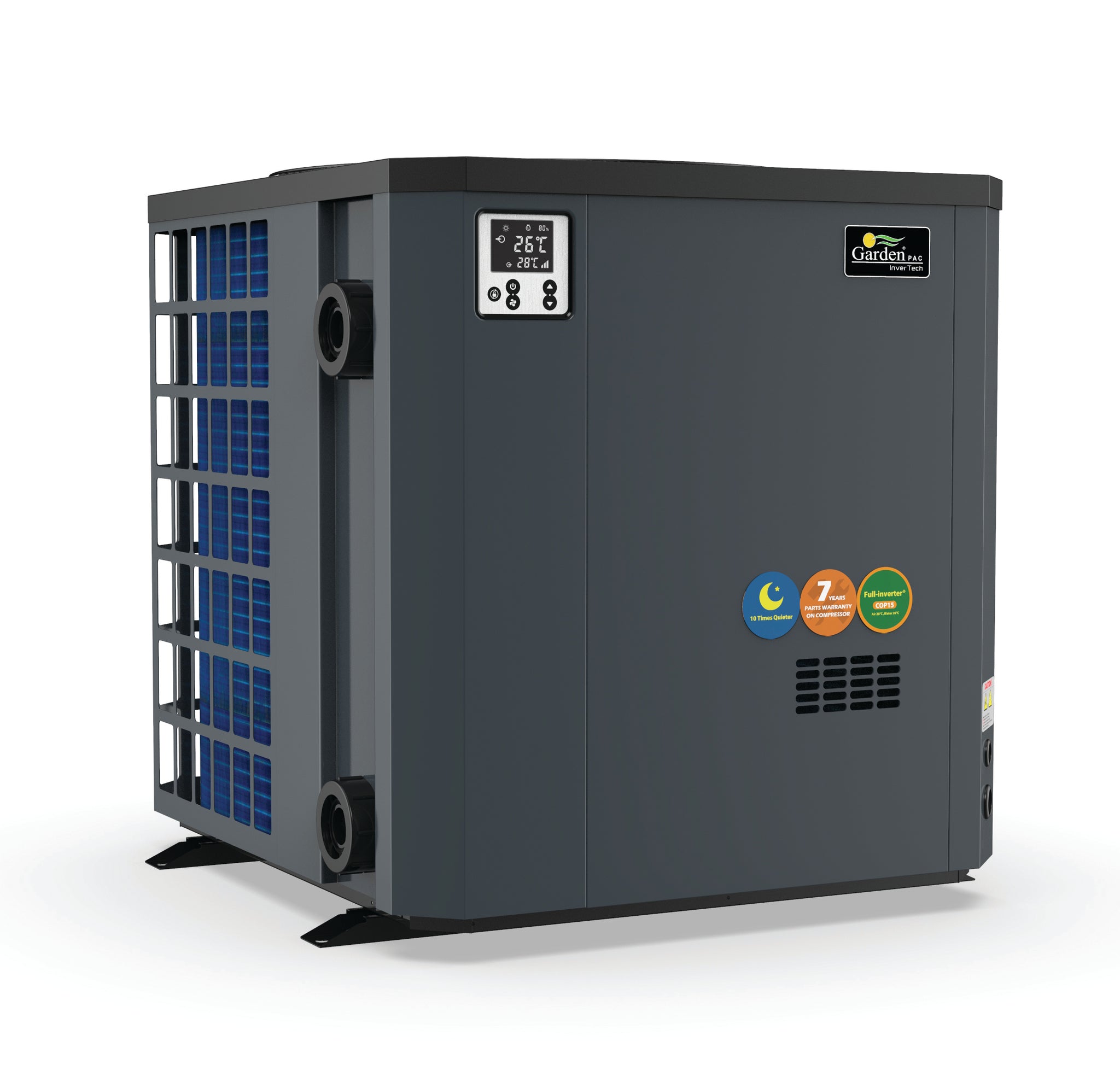 Garden Pac Vertical Invertech Heat Pump With WiFi Empire Pool Supplies