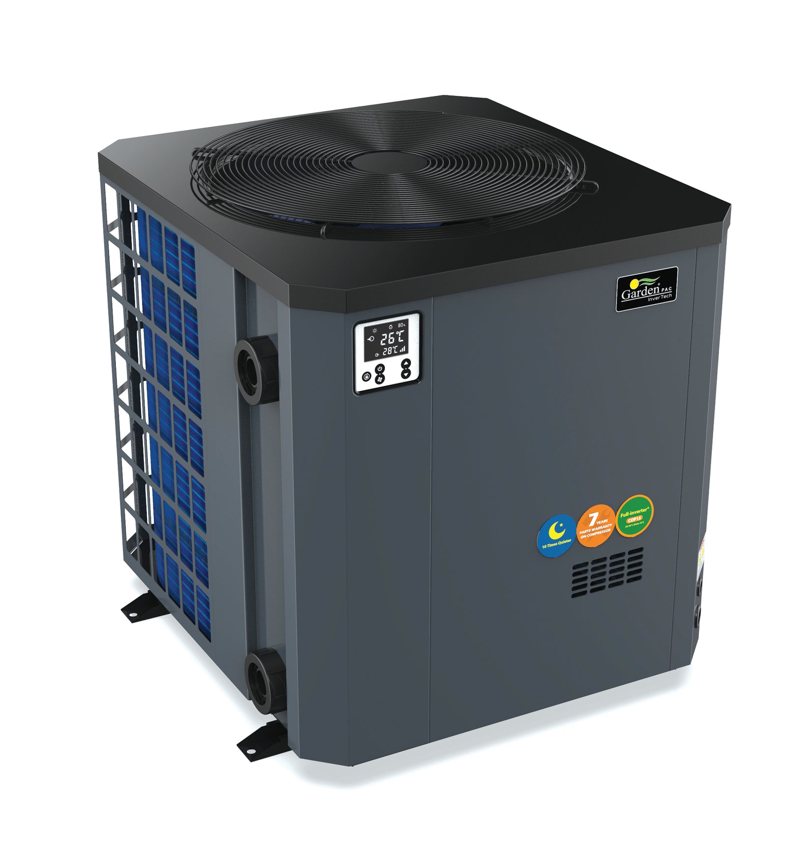 Garden Pac Vertical Invertech Heat Pump With WiFi Empire Pool Supplies